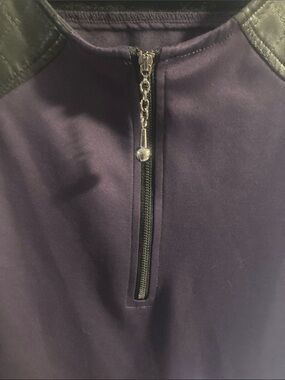 Kessley Purple & Black Long-Sleeve Bodycon Dress